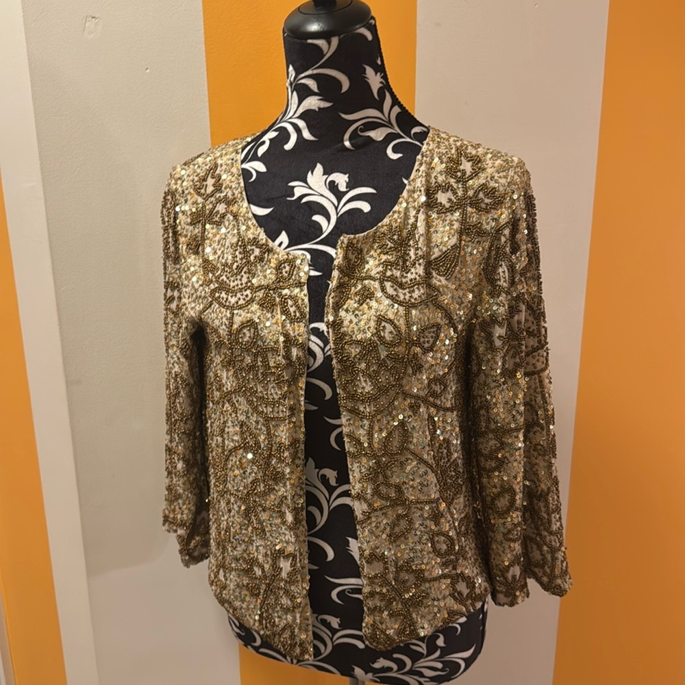 Calypso St. Barth Sequin Gold Jacket